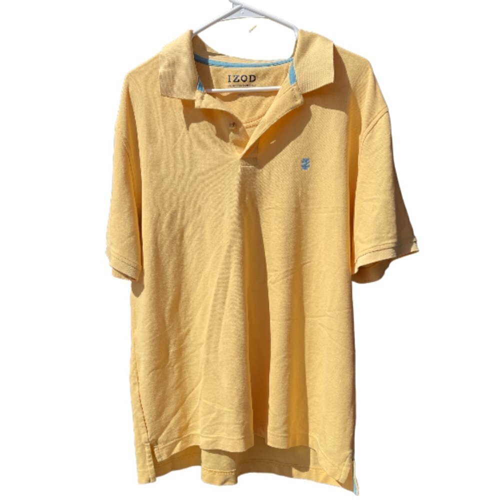 IZOD Mens Polo Size Large (Yellow)